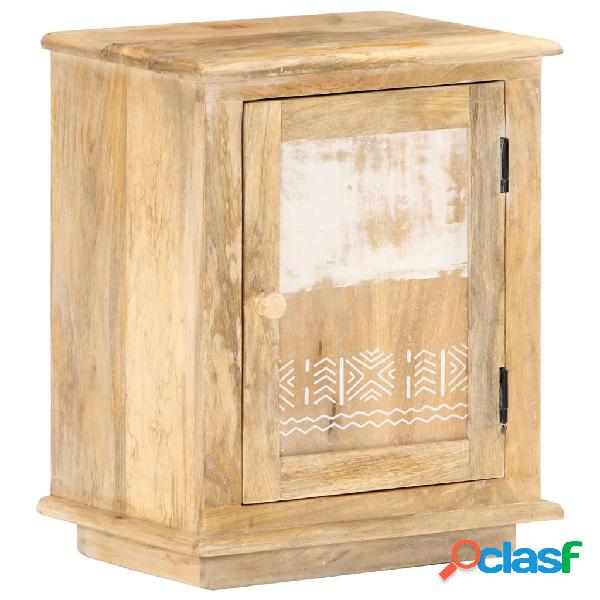 vidaXL Comodino 40x30x46 cm in Legno Massello di Mango