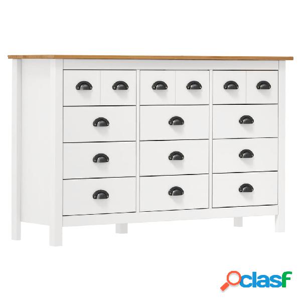 vidaXL Credenza Hill Range Bianca 130x37x80 cm Legno