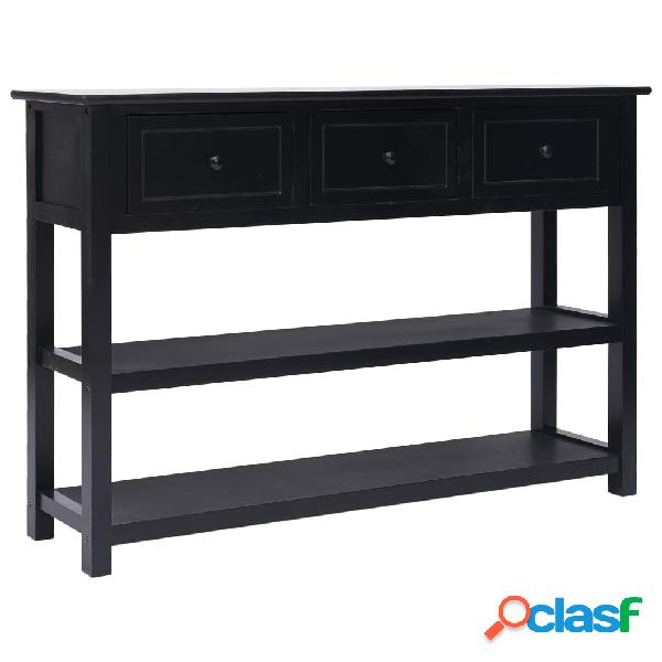 vidaXL Credenza Nera 115x30x76 cm in Legno