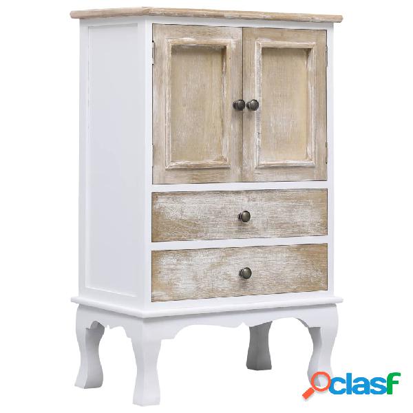 vidaXL Credenza con Cassetti Bianca 50x30x80 cm in Legno