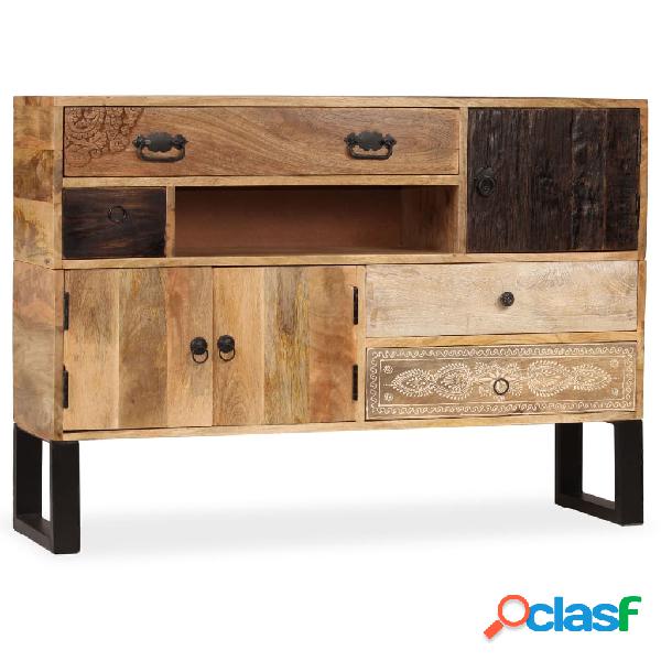 vidaXL Credenza in Legno Massello di Mango 115x30x80 cm