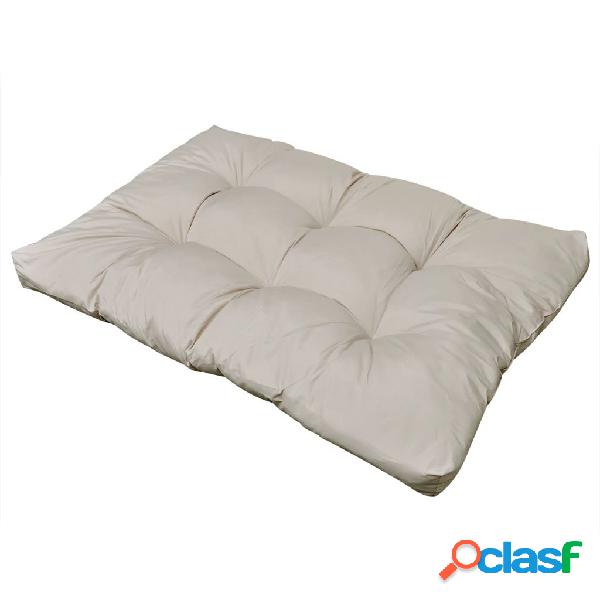 vidaXL Cuscino per Sedile Imbottito 120 x 80 x 10 cm Bianco