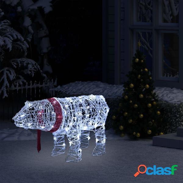 vidaXL Decorazione Luminosa di Natale Orso 45 LED 71x20x38cm