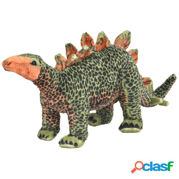 vidaXL Dinosauro Stegosauro di Peluche Giocattolo Verde