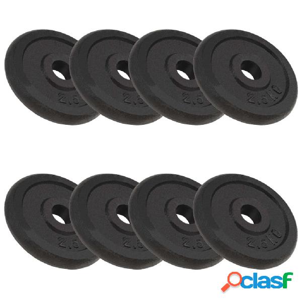 vidaXL Dischi per Pesi 8 pz 8x2,5 kg in Ghisa