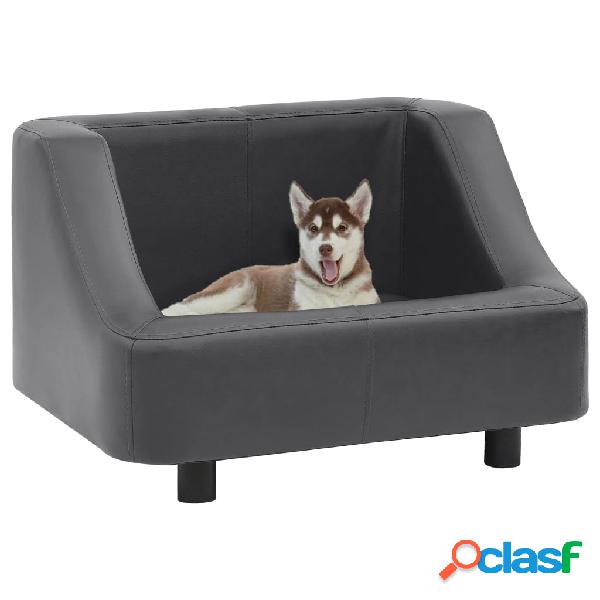 vidaXL Divano per Cani Grigio 67x52x40 cm in Similpelle