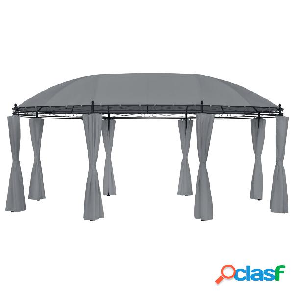 vidaXL Gazebo con Tende 520x349x255 cm Antracite