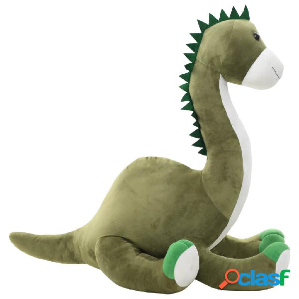 vidaXL Giocattolo di Peluche Dinosauro Brontosauro Verde