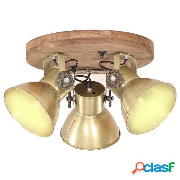 vidaXL Lampada a Sospensione Industriale 25 W Ottone 42x27