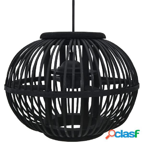 vidaXL Lampadario da Soffitto Nero in Salice 40 W 30x22 cm