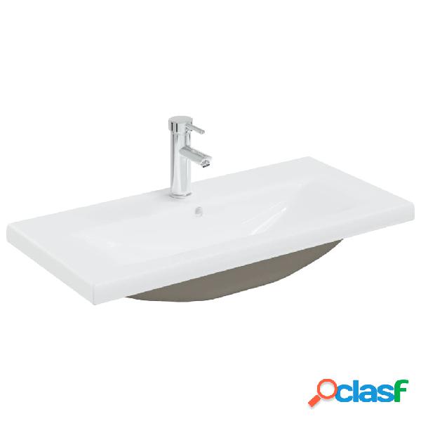 vidaXL Lavabo da Incasso con Rubinetto 81x39x18 cm in