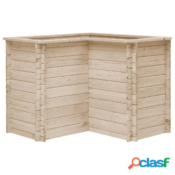 vidaXL Letto Rialzato da Giardino 100x100x80 cm Legno