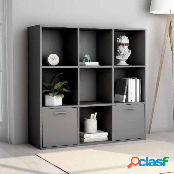 vidaXL Libreria Grigia 98x30x98 cm in Truciolato