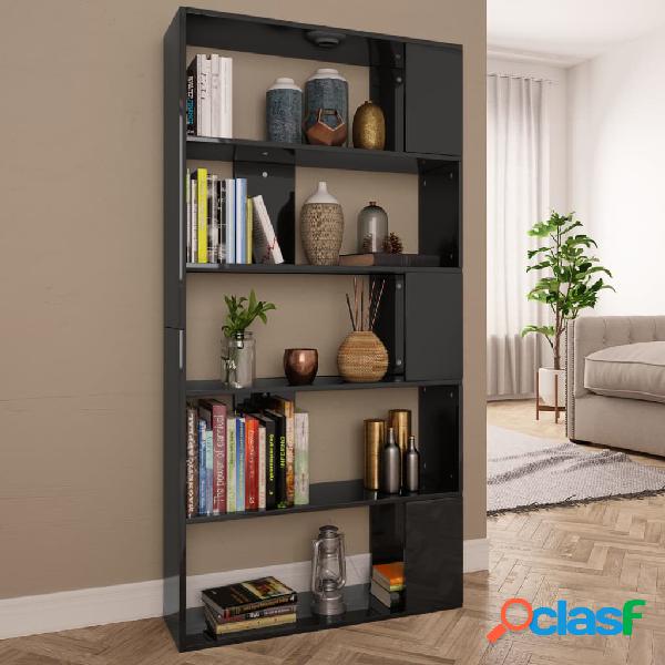 vidaXL Libreria/Divisorio Nero Lucido 80x24x159 cm