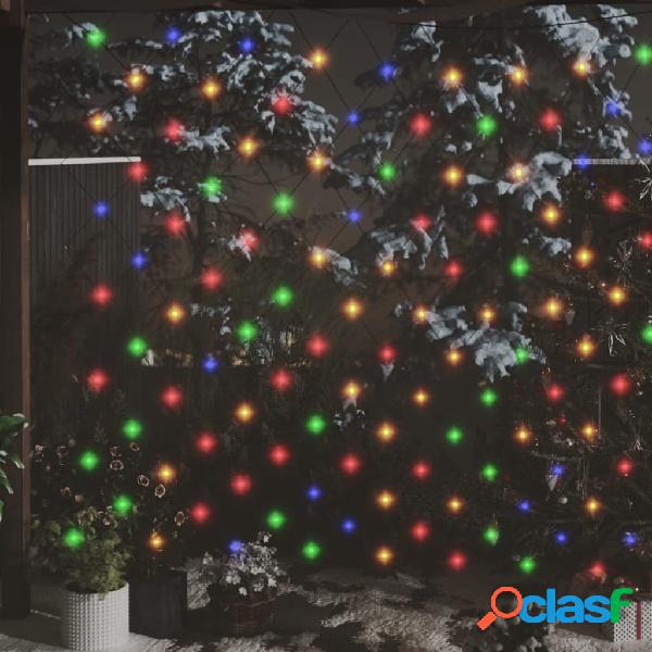 vidaXL Luci di Natale a Rete Colorate 3x3m 306 LED Interni