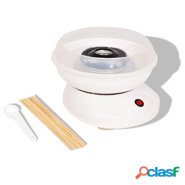 vidaXL Macchina per lo Zucchero Filato 480 W Bianca