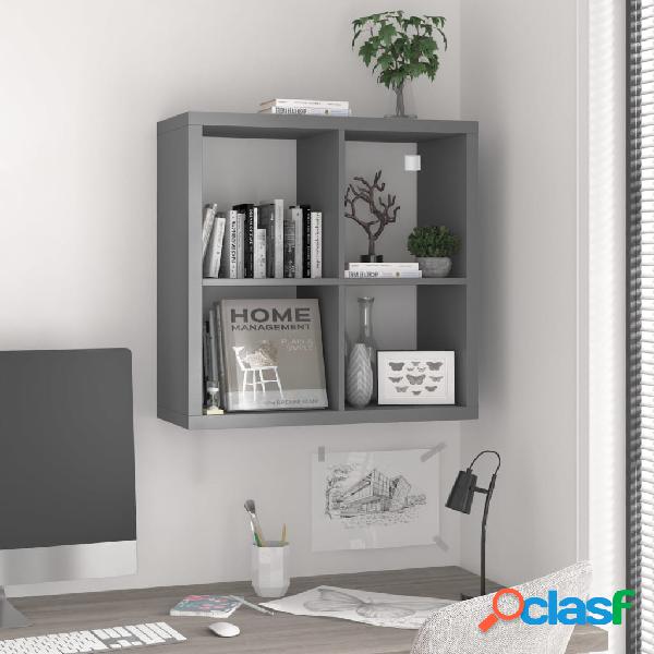 vidaXL Mensola a Muro a Cubo Grigia 69,5x29,5x69,5 cm in MDF