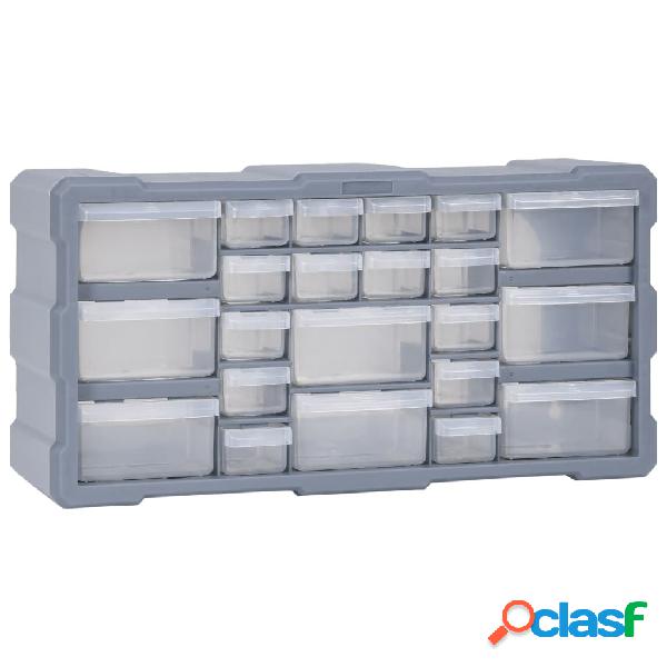 vidaXL Mobile Contenitore con 22 Cassetti 49x16x25,5 cm