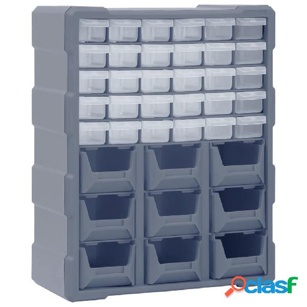 vidaXL Mobile Contenitore con 39 Cassetti 38x16x47 cm
