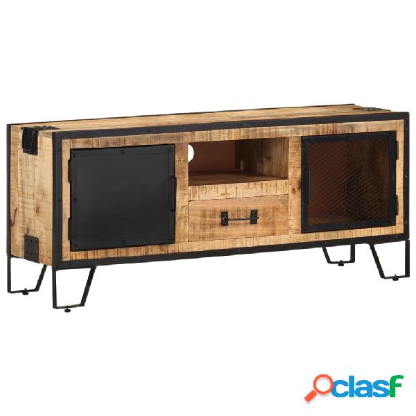 vidaXL Mobile Porta TV 110x31x46 cm in Legno di Mango Grezzo