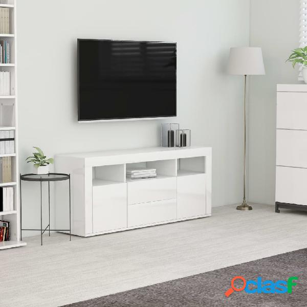 vidaXL Mobile Porta TV Bianco Lucido 120x30x50 cm in