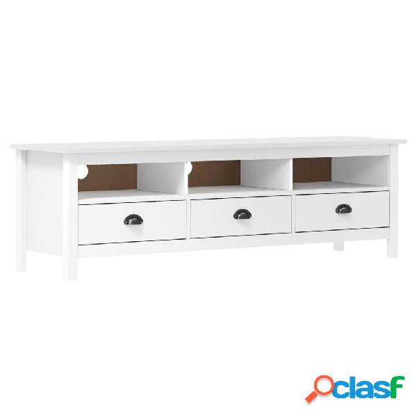 vidaXL Mobile TV Hill Range Bianco 158x40x47 cm Legno