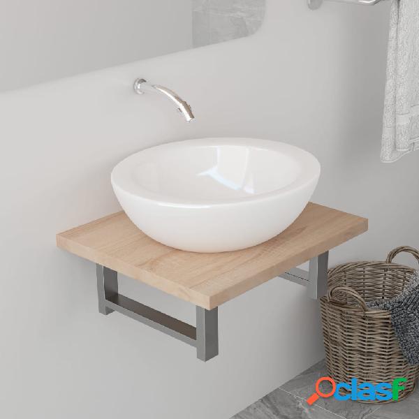 vidaXL Mobili da Bagno Rovere 40x40x16,3 cm