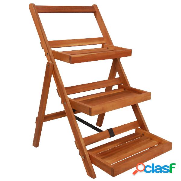 vidaXL Piedistallo per Piante a 3 Livelli 50x63x80cm
