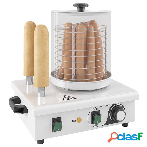 vidaXL Scalda Hot-Dog con 2 Aste in Acciaio Inossidabile 500