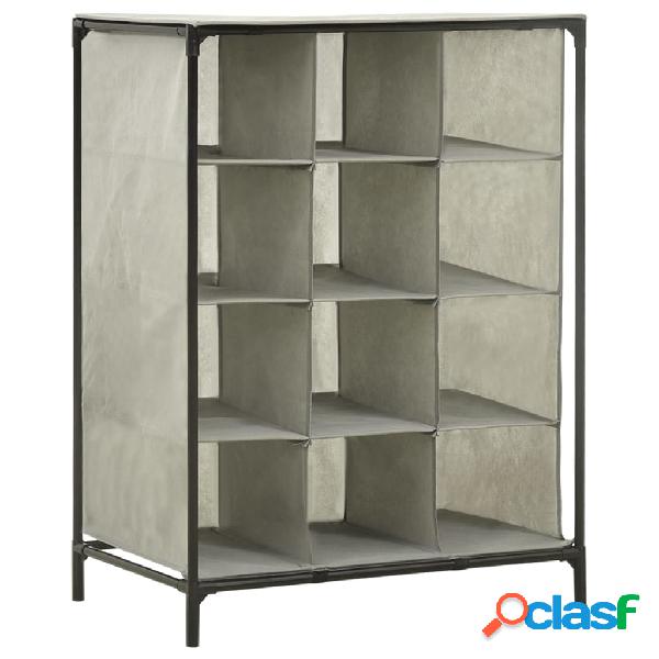 vidaXL Scarpiera 55x36x76 cm Tessuto non Tessuto e Acciaio