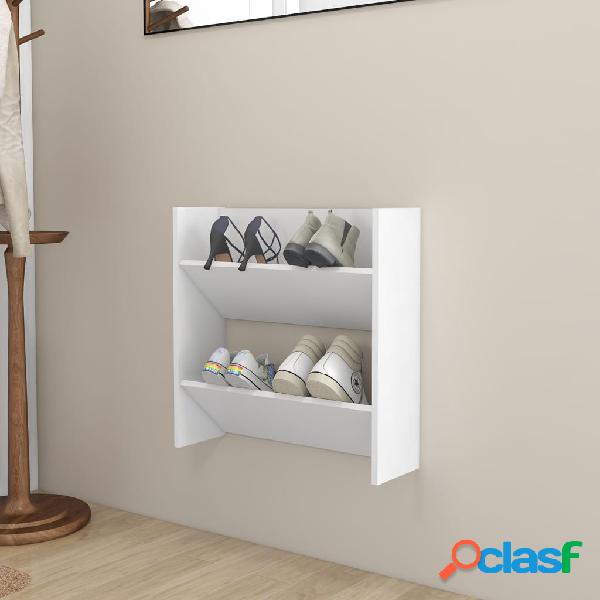 vidaXL Scarpiera a Muro Bianca 60x18x60 cm in Truciolato