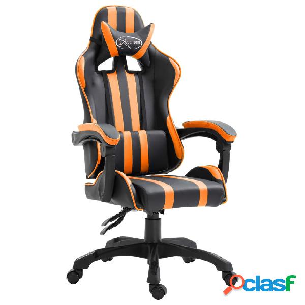 vidaXL Sedia da Gaming Arancione in Similpelle