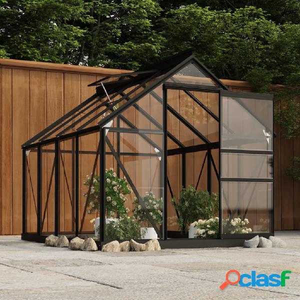 vidaXL Serra in Vetro Antracite 155x200,5x191 cm Telaio in