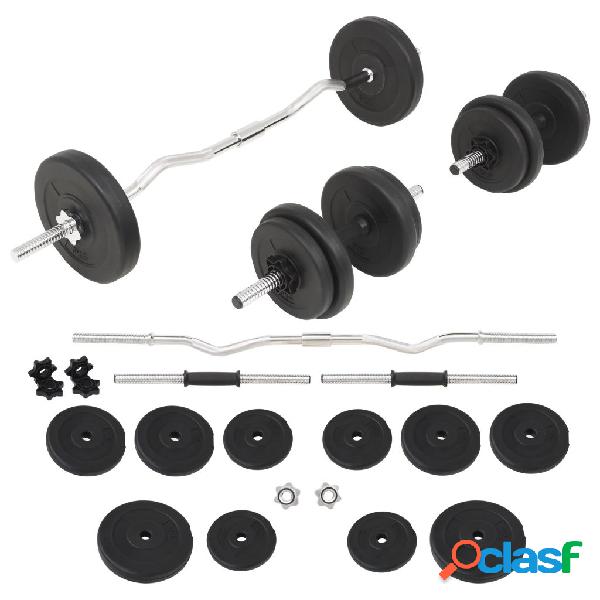vidaXL Set Bilanciere e Manubri da 30 kg