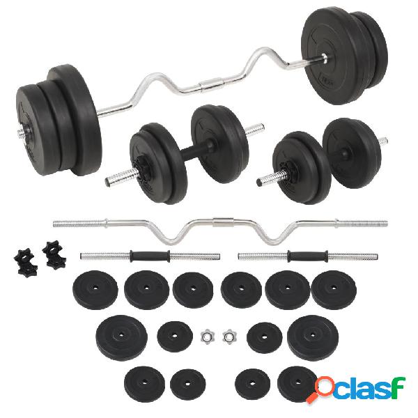 vidaXL Set Bilanciere e Manubri da 60 kg