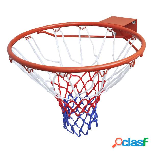 vidaXL Set Canestro da Basket con Rete Arancione 45 cm