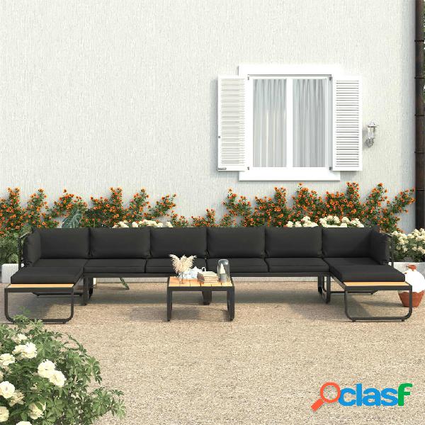 vidaXL Set Divano da Giardino 5 pz ad Angolo Cuscini in