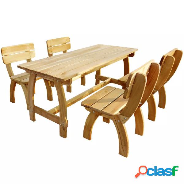 vidaXL Set da Pranzo da Giardino 5 pz in Legno di Pino