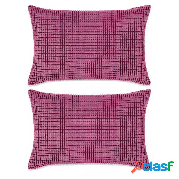 vidaXL Set di Cuscini 2 pz in Velour 40x60 cm Rosa