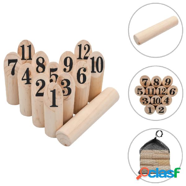 vidaXL Set di Giochi in Legno Kubb Numerici