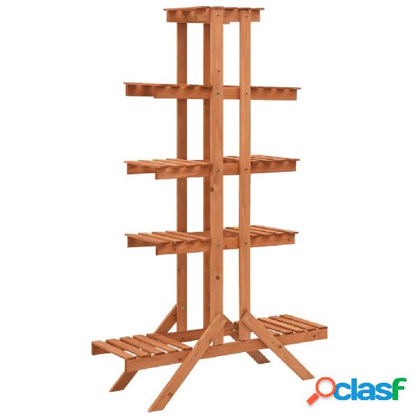 vidaXL Supporto per Piante 83x25x132 cm in Legno Massello di