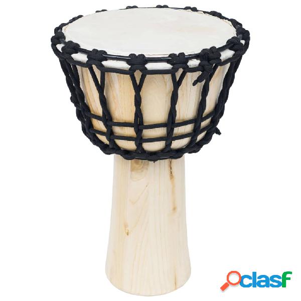 vidaXL Tamburo Djembe con Tensori 25 cm in Pelle di Capra