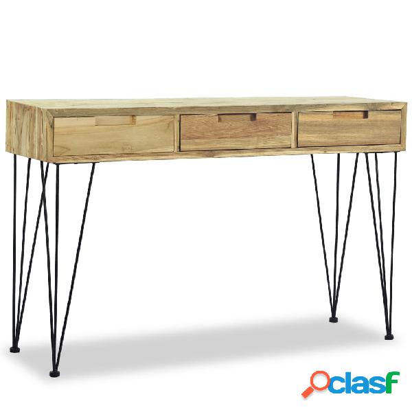 vidaXL Tavolo Consolle 120x35x76 cm in Legno Massello di