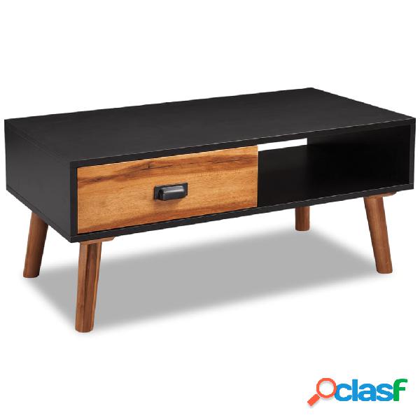 vidaXL Tavolo da Caffè in Legno Massello di Acacia 90x50x40