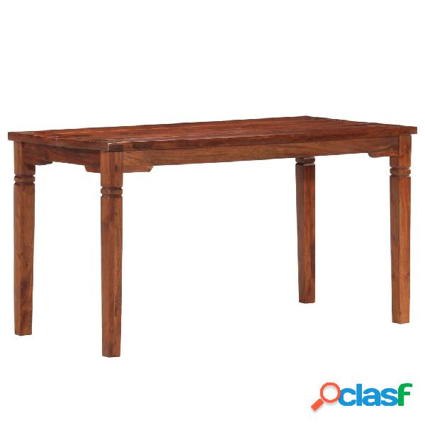 vidaXL Tavolo da Pranzo 140x70x76 cm in Legno Massello di