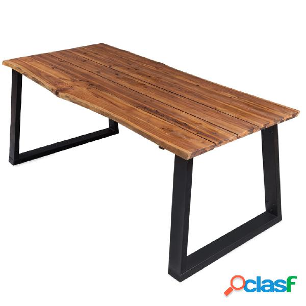 vidaXL Tavolo da Pranzo 170x90x75 cm in Legno Massello