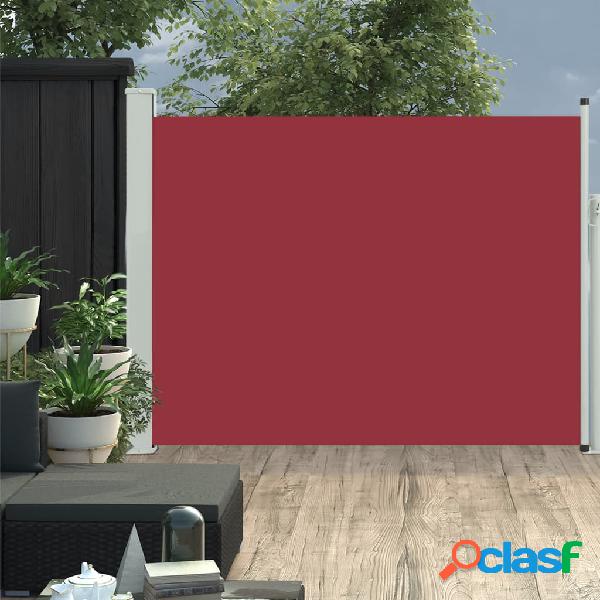 vidaXL Tenda Laterale Retrattile per Patio 140x500 cm Rossa