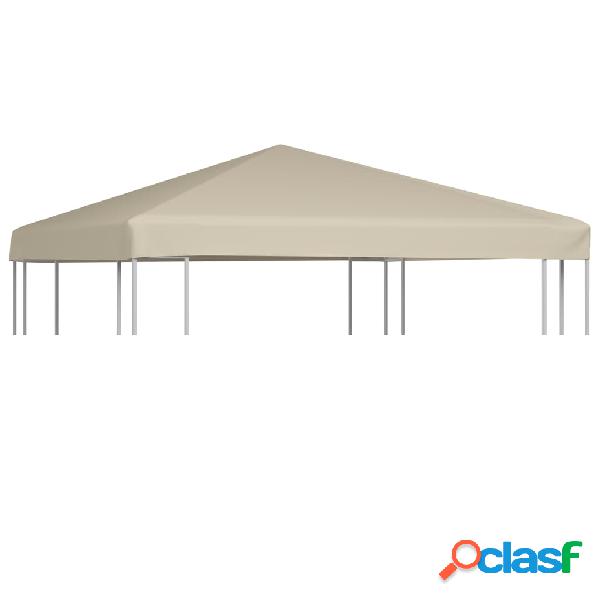 vidaXL Tetto per Gazebo 310 g/m² 3x3 m Beige