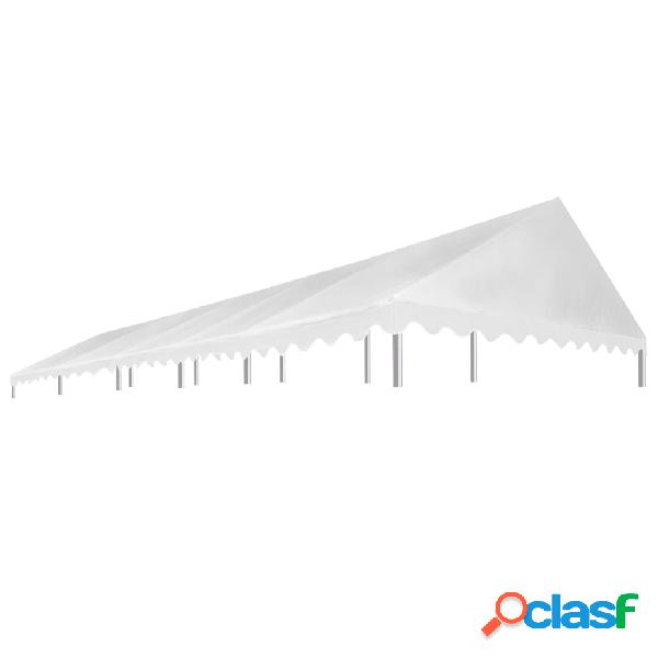 vidaXL Tetto per Tendostruttura 5x10 m Bianco 450 g/m²