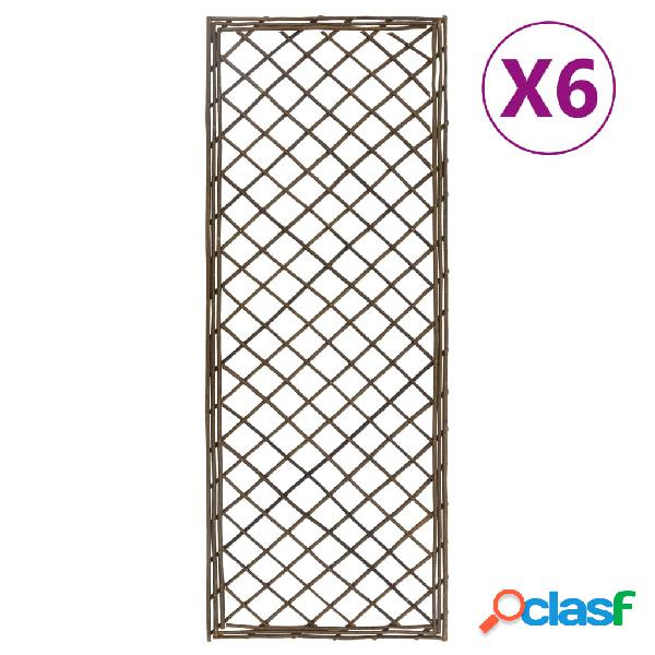 vidaXL Tralicci da Giardino 6 pz 45x120 cm in Salice